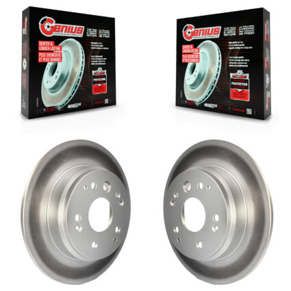 Rear Coated Disc Brake Rotors Pair For Acura TL Honda Element KG-100529