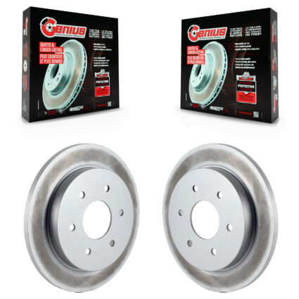 Rear Coated Disc Brake Rotors Pair For Nissan TITAN Armada INFINITI QX56 Pathfinder KG-100536