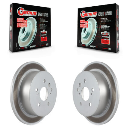 Rear Coated Disc Brake Rotors Pair For 2004-2010 Toyota Sienna KG-100539