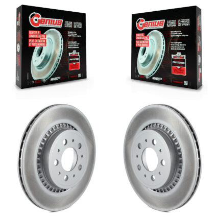 Rear Coated Disc Brake Rotors Pair For 2003-2014 Volvo XC90 KG-100543