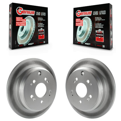 Rear Coated Disc Brake Rotors Pair For 2005-2010 Honda Odyssey KG-100546