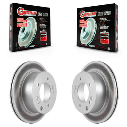 Rear Coated Disc Brake Rotors Pair For 2003-2006 Kia Sorento KG-100548