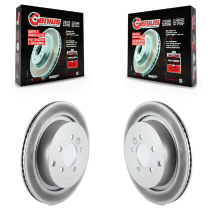 Rear Coated Disc Brake Rotors Pair For Land Rover Range Sport LR4 LR3 KG-100554
