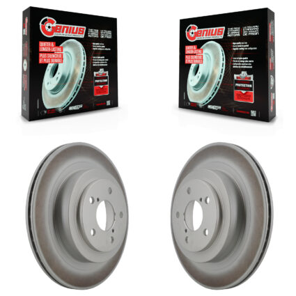 Rear Coated Disc Brake Rotors Pair For Subaru Legacy Impreza KG-100555