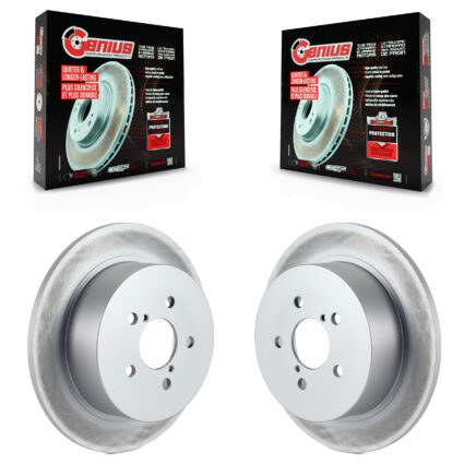 Rear Coated Disc Brake Rotors Pair For Subaru Outback Legacy KG-100557