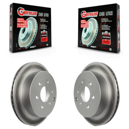 Rear Coated Disc Brake Rotors Pair For Nissan Frontier Xterra Suzuki Equator KG-100558