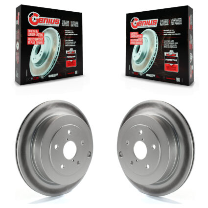 Rear Coated Disc Brake Rotors Pair For Subaru Tribeca B9 KG-100559