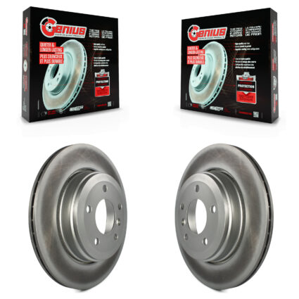 Rear Coated Disc Brake Rotors Pair For BMW 530i 525i 528i KG-100560