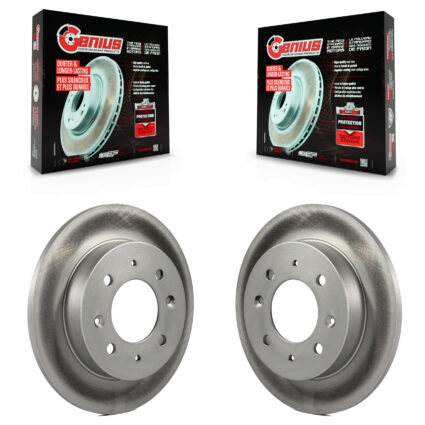 Rear Coated Disc Brake Rotors Pair For Kia Spectra Spectra5 KG-100561