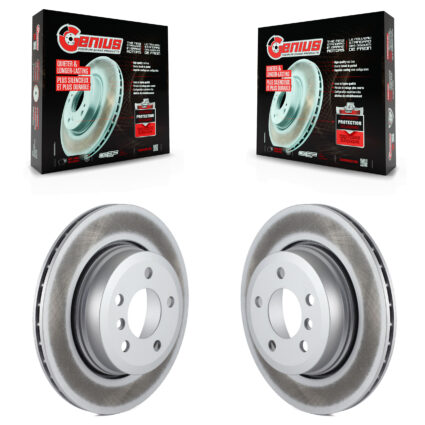 Rear Coated Disc Brake Rotors Pair For 2004-2010 BMW X3 KG-100562