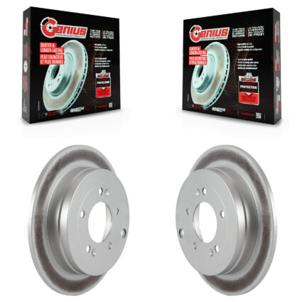 Rear Coated Disc Brake Rotors Pair For Hyundai Azera Kia Amanti KG-100564