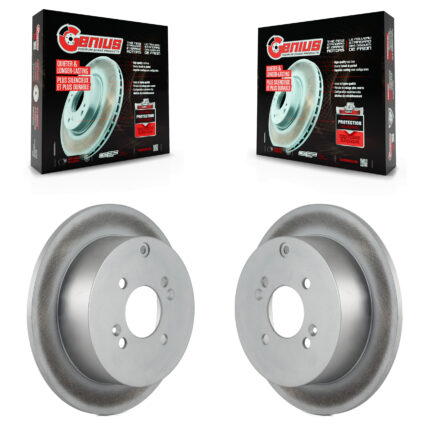 Rear Coated Disc Brake Rotors Pair For 2006-2010 Hyundai Accent Kia Rio5 Rio KG-100565