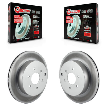 Rear Coated Disc Brake Rotors Pair For Nissan Pathfinder KG-100571