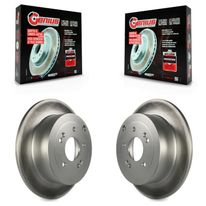 Rear Coated Disc Brake Rotors Pair For 2007-2009 Hyundai Santa Fe KG-100577