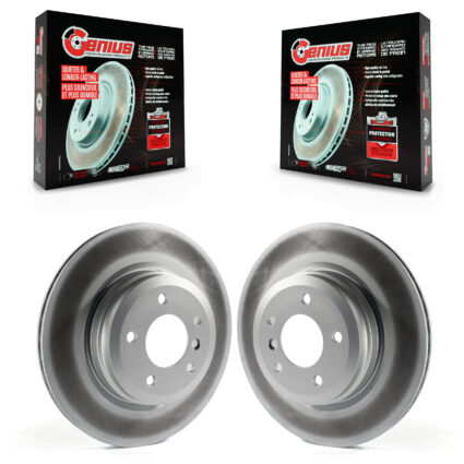 Rear Coated Disc Brake Rotors Pair For BMW X1 335i xDrive 335xi 330i 330xi 335is 335d KG-100579