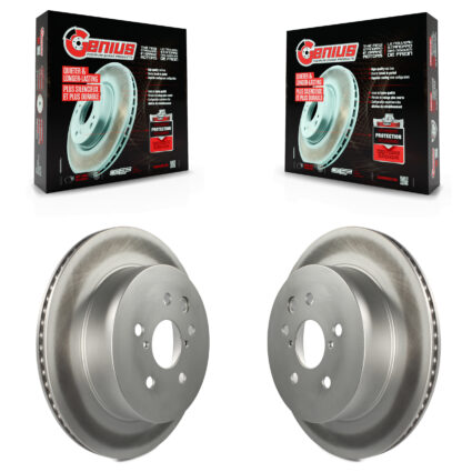 Rear Coated Disc Brake Rotors Pair For Lexus IS250 IS350 GS350 GS300 GS450h GS430 GS460 KG-100580