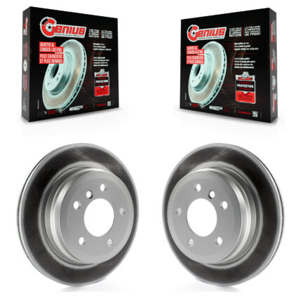 Rear Coated Disc Brake Rotors Pair For BMW 328i xDrive X1 328xi 325xi KG-100583