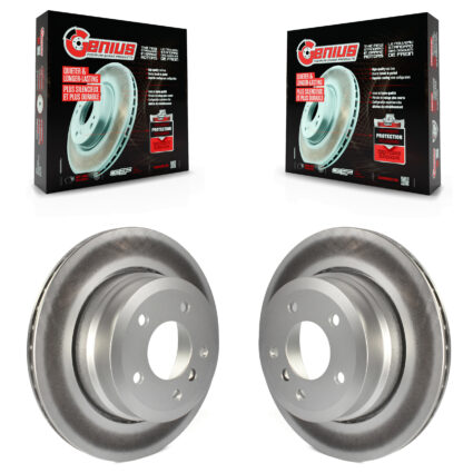 Rear Coated Disc Brake Rotors Pair For BMW 530xi 528i xDrive 535i 535xi 528xi 525xi KG-100584