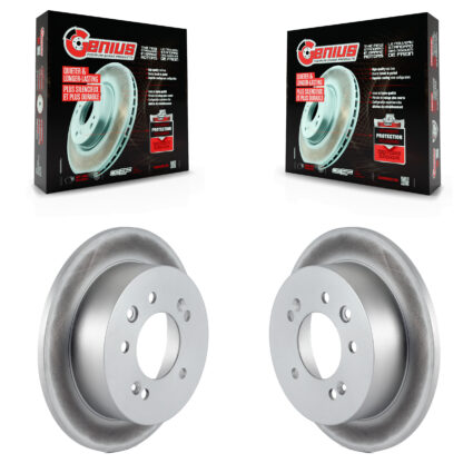 Rear Coated Disc Brake Rotors Pair For Hyundai Elantra KG-100585