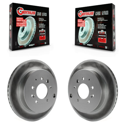 Rear Coated Disc Brake Rotors Pair For Ford Edge Mazda CX-7 Lincoln MKX KG-100587