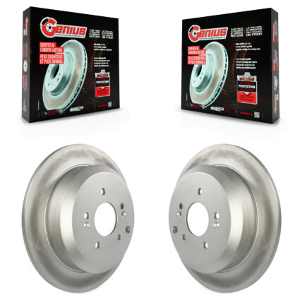 Rear Coated Disc Brake Rotors Pair For 2007-2012 Hyundai Veracruz KG-100598