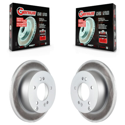 Rear Coated Disc Brake Rotors Pair For 2007-2012 Kia Rondo KG-100599