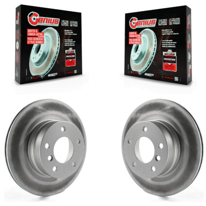Rear Coated Disc Brake Rotors Pair For 2008-2013 BMW 128i KG-100613