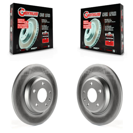 Rear Coated Disc Brake Rotors Pair For Audi Q5 A4 Quattro A5 allroad Sportback A7 A6 S5 KG-100614