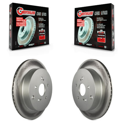 Rear Coated Disc Brake Rotors Pair For 2009-2013 Suzuki Grand Vitara KG-100620