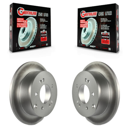 Rear Coated Disc Brake Rotors Pair For Kia Soul Forte Koup Forte5 KG-100621
