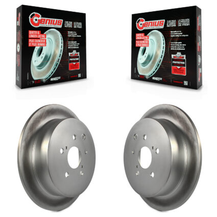Rear Coated Disc Brake Rotors Pair For Toyota Sienna Highlander Lexus RX350 RX450h KG-100622