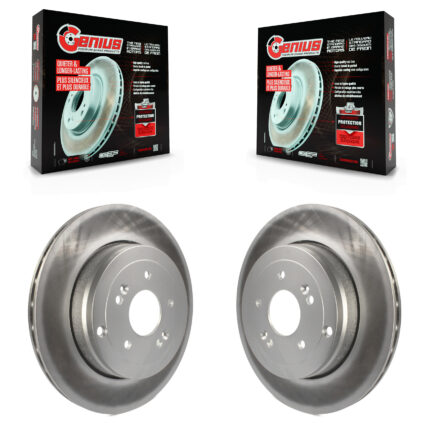 Rear Coated Disc Brake Rotors Pair For Hyundai Genesis Coupe KG-100623