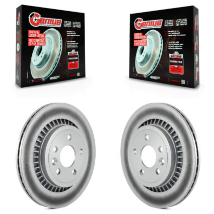 Rear Coated Disc Brake Rotors Pair For 2010-2017 Volvo XC60 KG-100625
