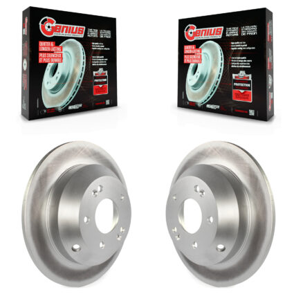 Rear Coated Disc Brake Rotors Pair For Hyundai Kia Sorento Santa Fe Sport Sedona XL KG-100627
