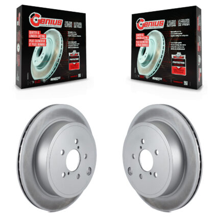 Rear Coated Disc Brake Rotors Pair For Subaru Outback Legacy BRZ Scion FR-S Toyota 86 GR86 KG-100628