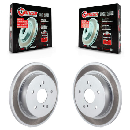 Rear Coated Disc Brake Rotors Pair For 2010-2013 Suzuki Kizashi KG-100632