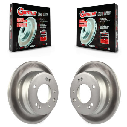 Rear Coated Disc Brake Rotors Pair For Hyundai Elantra Tucson Kia Sportage KG-100637