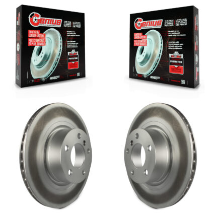 Rear Coated Disc Brake Rotors Pair For BMW X3 X4 KG-100641