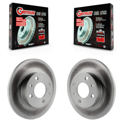 Rear Coated Disc Brake Rotors Pair For Fiat 500 KG-100643