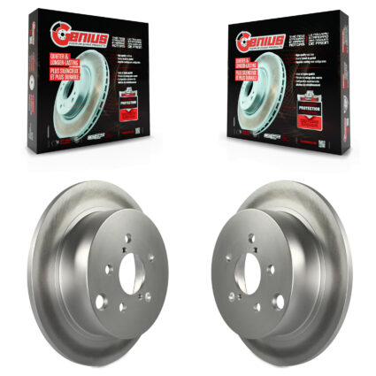 Rear Coated Disc Brake Rotors Pair For Subaru Crosstrek Impreza Forester XV KG-100647