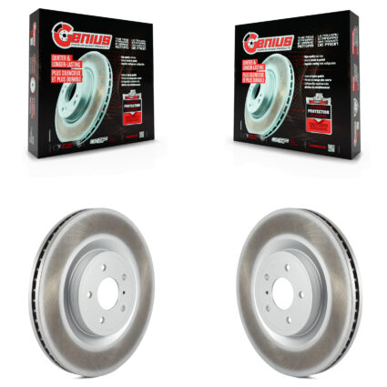 Rear Coated Disc Brake Rotors Pair For 2012-2021 Nissan NV2500 NV3500 NV1500 KG-100649