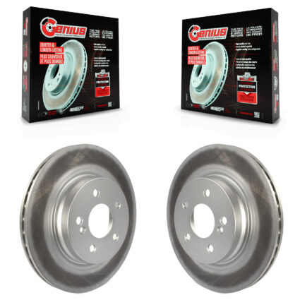 Rear Coated Disc Brake Rotors Pair For Mercedes-Benz C300 C350 E350 C250 E550 E300 KG-100661