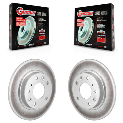 Rear Coated Disc Brake Rotors Pair For Mazda 3 CX-30 Sport CX-3 KG-100663