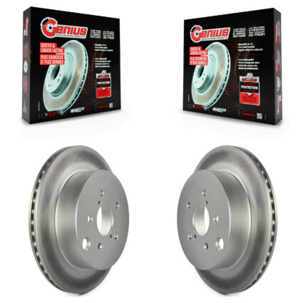 Rear Coated Disc Brake Rotors Pair For 2014-2018 Subaru Forester 2.0L KG-100666