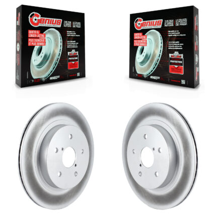 Rear Coated Disc Brake Rotors Pair For Subaru Outback WRX Legacy KG-100670