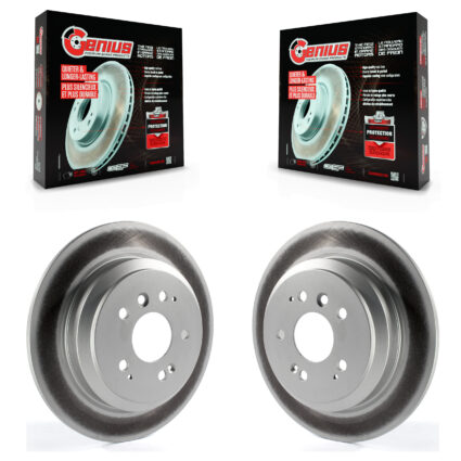 Rear Coated Disc Brake Rotors Pair For Honda Pilot Ridgeline Passport KG-100672