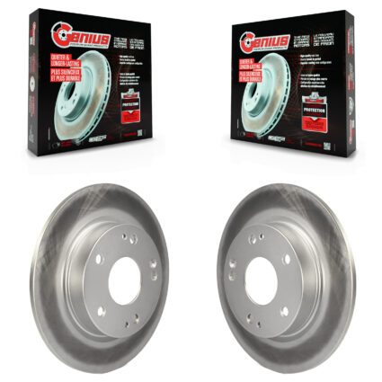 Rear Coated Disc Brake Rotors Pair For Honda Civic Insight KG-100676