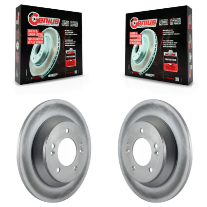 Rear Coated Disc Brake Rotors Pair For 2014-2017 Kia Rondo KG-100683