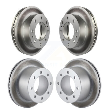 Front Rear Coated Disc Brake Rotors Kit For Chevrolet GMC Sierra 3500 Silverado HD Classic KG-100706