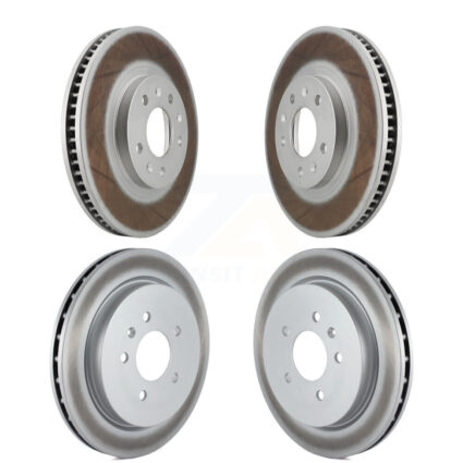 Front Rear Coated Disc Brake Rotors Kit For Cadillac CTS With Standard Suspension KG-100710